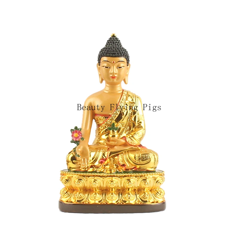Resin Buddha statue portable Tibetan small Buddha statue, car mounted auspicious and safe handmade ornament Buddha