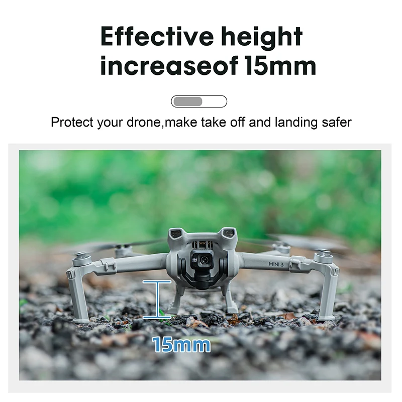 for DJI Mini 3 Foldable Extended Landing Gear Height Increased Drone Body Prevent Scratching Protector Protective Bracket Tripod