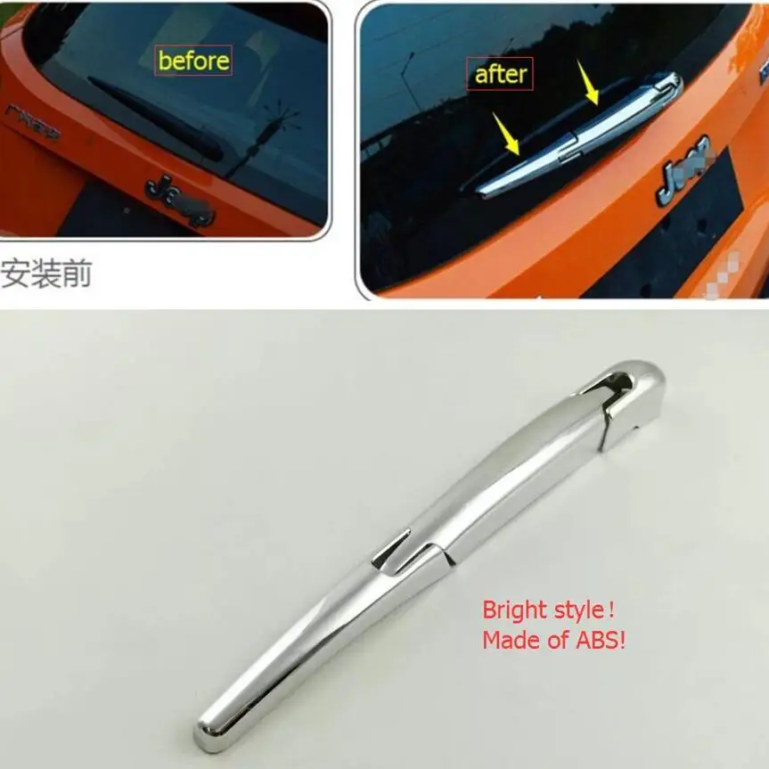 

Rear Windshield Window Windscreen Rain Wiper Decoration Frame Cover Trim For Jeep Renegade 2015 - 2020 ABS Chrome Accessories