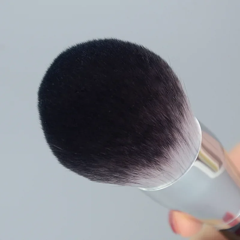 Brocha de maquillaje profesional de fibra súper suave, brocha para polvo facial de gran tamaño, brocha Kabuki para rubor, 1 unidad