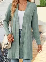 Cardigan à Manches sulfpour Femme, Simple, Solide, Mode Coréenne, Hiver 2023