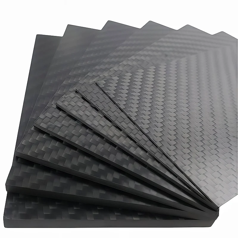 75mmx125mm 3K High Hardness Carbon Fiber Sheets Pure Carbon Panel Board 0.5-5mm Thickness Carbon Fiber Model Material