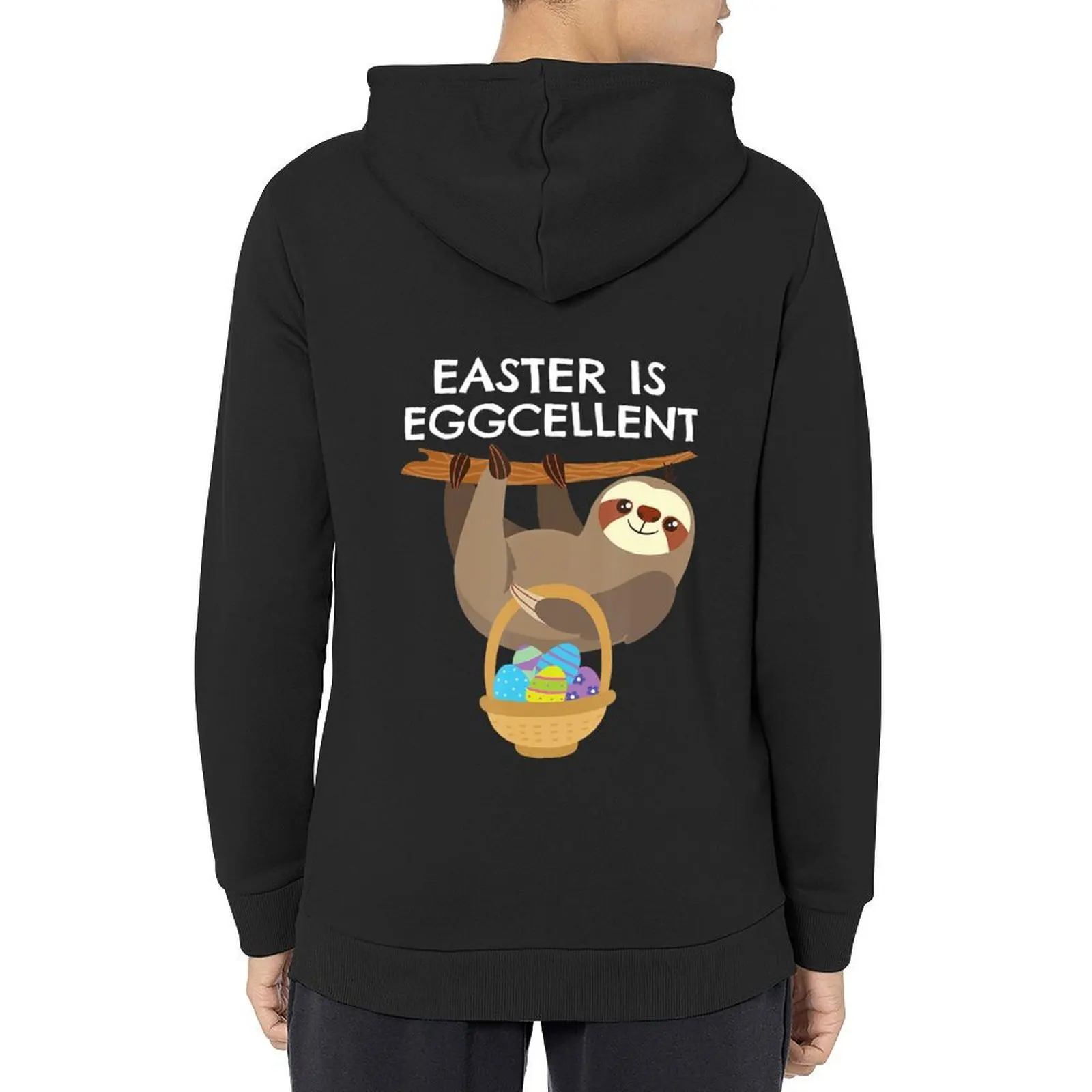 

Easter Sloth Easter Is Eggcellent Hoodie men's clothes korean autumn clothes anime clothing male clothes tracksuits