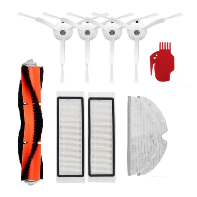 

10PCS Vacuum Cleaner Main Side Brush Filter Mop Spare Parts For Xiaomi Mijia SDJQR01RR 1S / S50 S55 T6 T7 P50-AT36