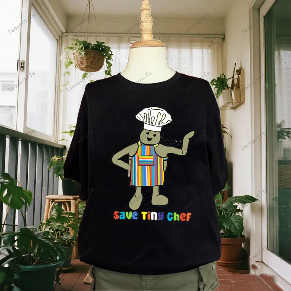 The Tiny Chef Show Season Cute Cartoon Printed T Shirt for Men Cotton Design Tops T Shirt Faddish Mens T Shirts