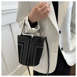 Crossbody Bags For Women Messenger Bags Handbags For Womens Women's Retro Contrast Handbag Shoulder Bag Bucket Bag Tote Bag