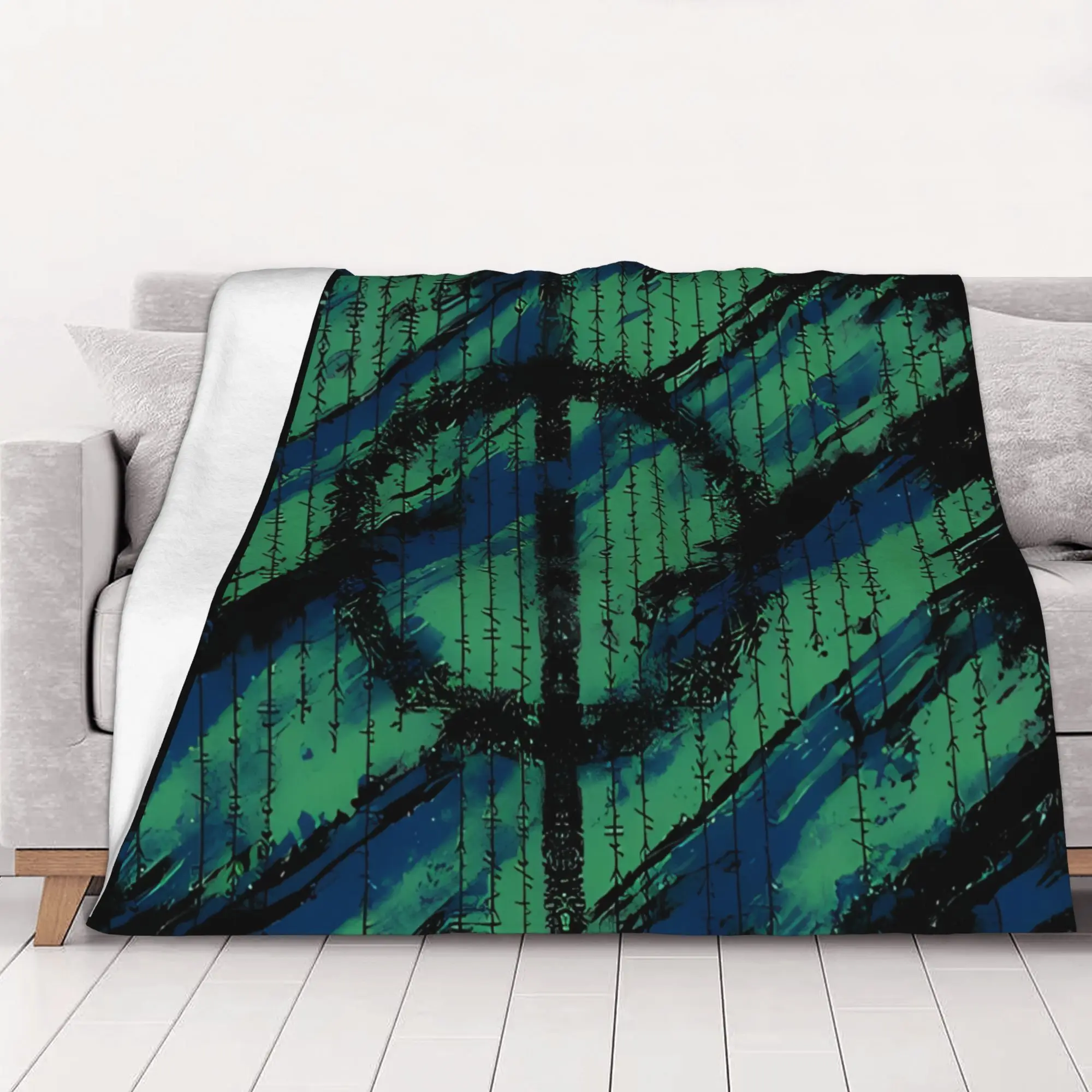 1PC Home Cute Room Decor Acid Phyrexian Writings Blanket Throw Blanket MTG Novelty Warm Blanket All Season