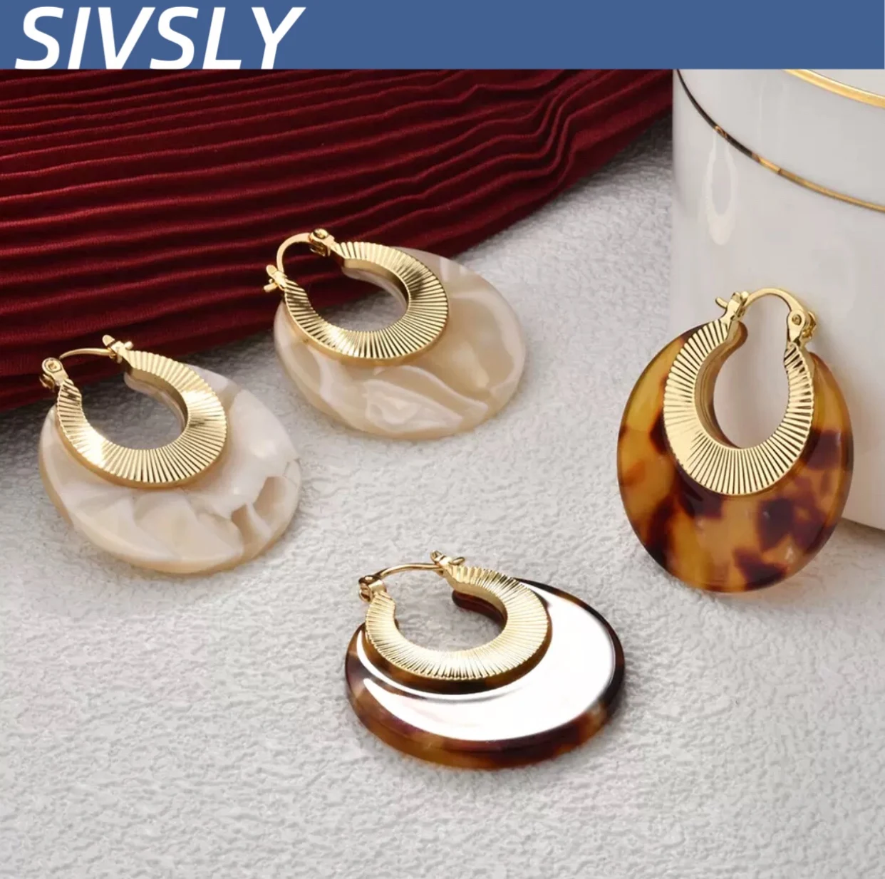 

[Personality] Autumn and winter new luxury high-end retro leopard print internet celebrity fashion elegant earrings