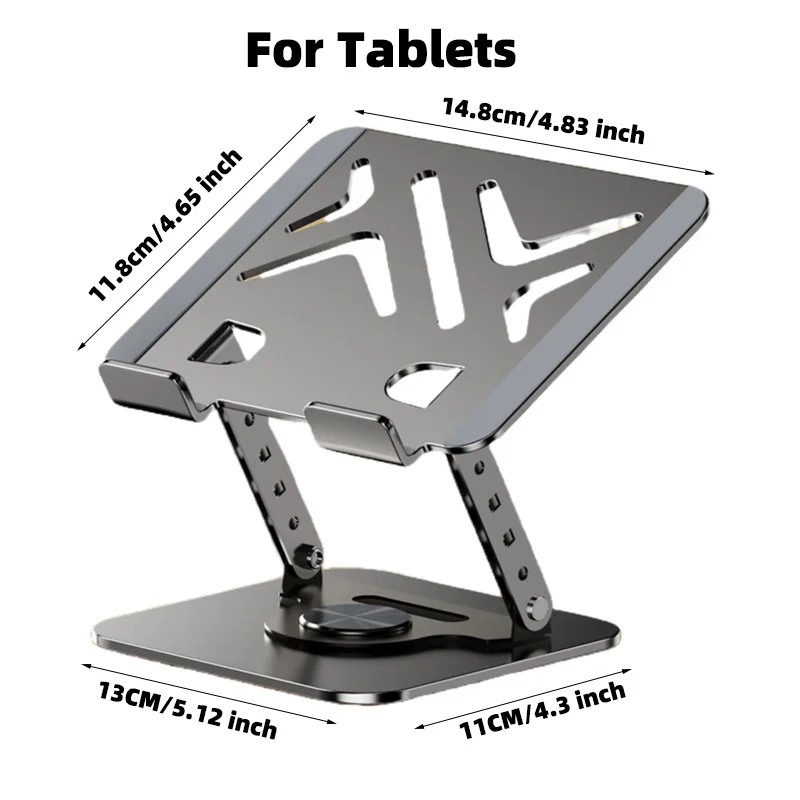 360 ° Metal Rotating Foldable Tablet Stand Mobile Phone Universal Support Frame Office Multifunctional