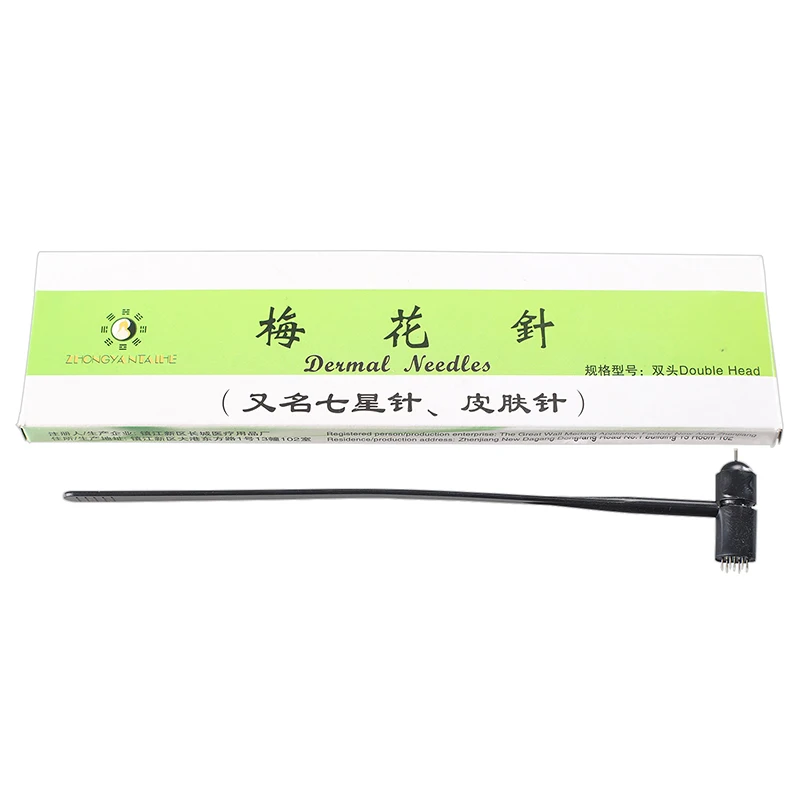 Double Head Dermal Needle Lancet Disposable Plum Blossom Shaped Seven Stars Acupuncture Bloodletting Needle Blood Hammer Massage