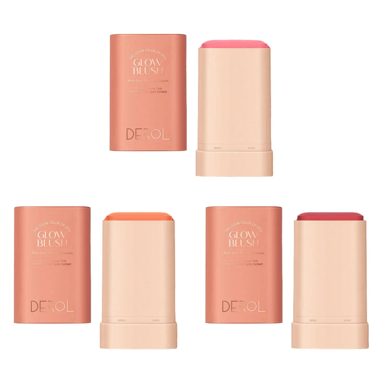 Creme De Contorno De Rosto Blush Stick, Blush De Bochecha, Multiuso, Portátil, Suave, Hidratante, Mulheres Toda A Pele