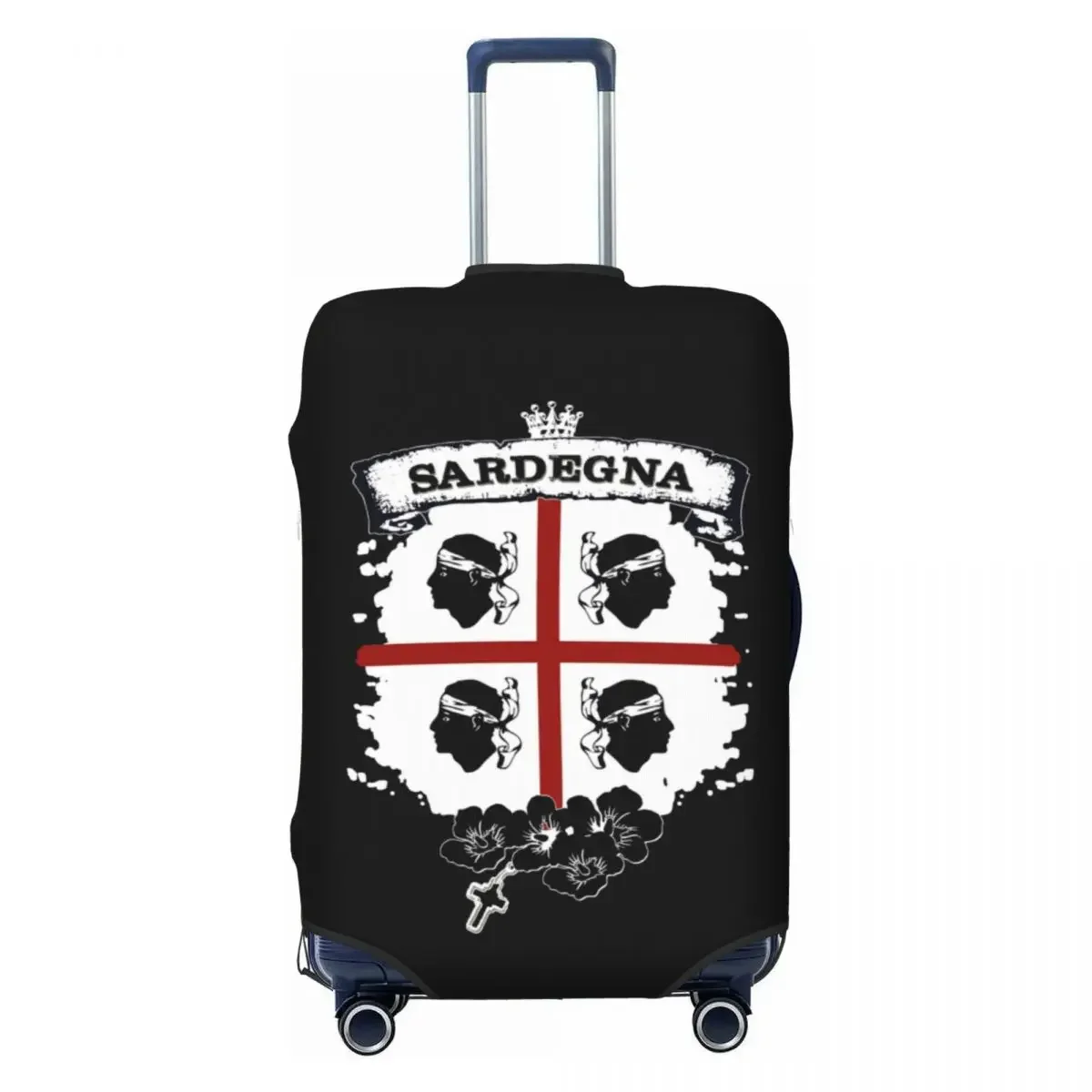 

Custom Sardinia Flag Four Moors Luggage Cover Italy Sardegna Coat of Arms Travel Suitcase Protective Covers Fits 18-32 Inch