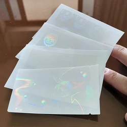 Pegatina decorativa de holograma transparente de 84x52mm, 10 piezas, impermeable, resistente al desgarro, de plástico transparente, holográfica con láser, etiqueta antifalsa