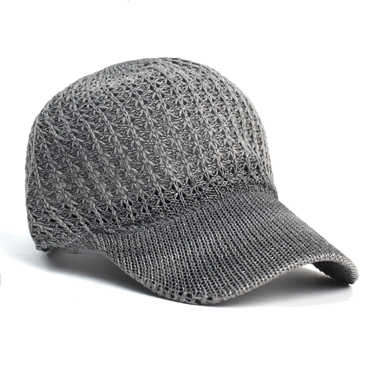 

Summer Women's Hollow baseball cap Breathable Knit Hat Holiday Mesh Hat Adjustable Cap Sun Hat