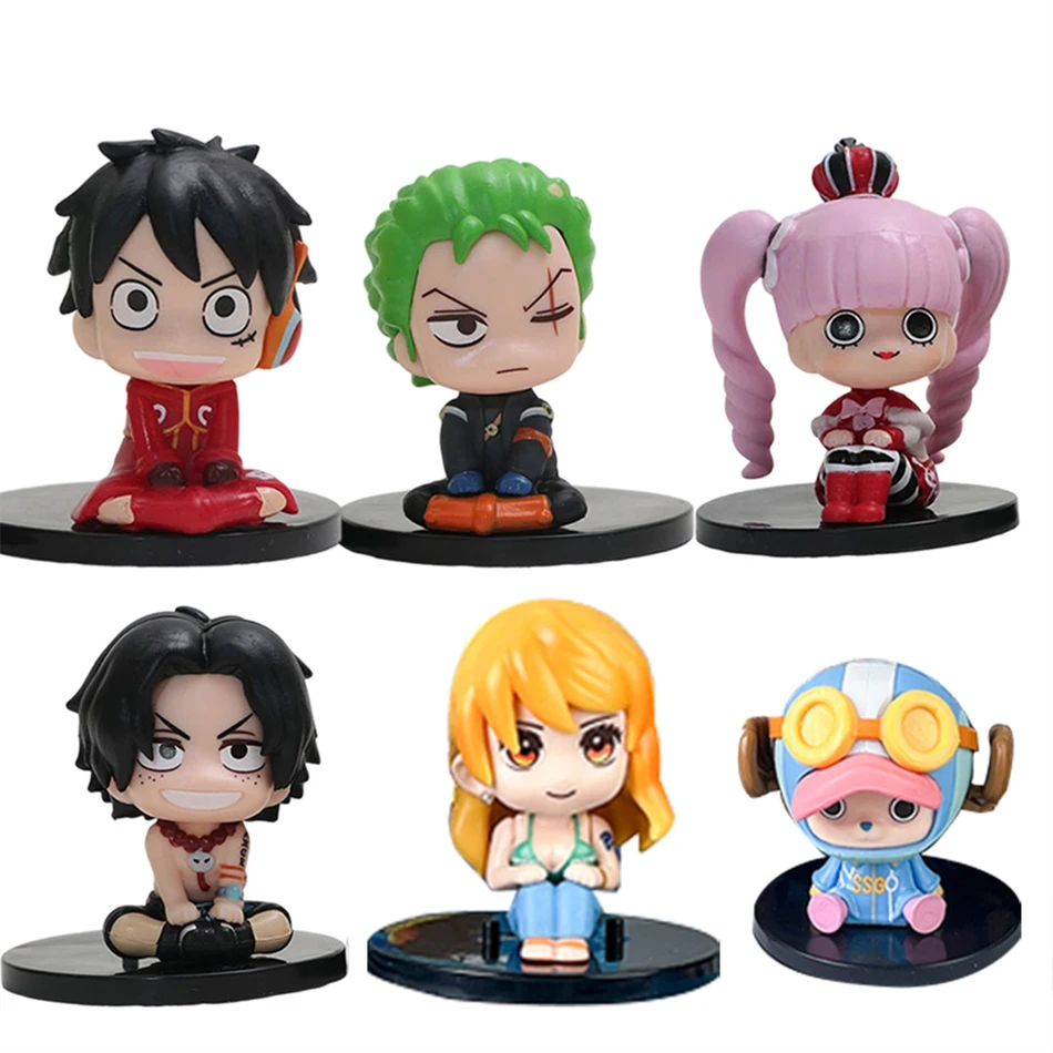 1-12 Stück Blindbox Anime One Piece Figur Luffy Roronoa Zoro 6cm Q-Version Actionfigur Niedliches Spielzeug Schreibtischdekoration Modell Geschenk – Detail 13