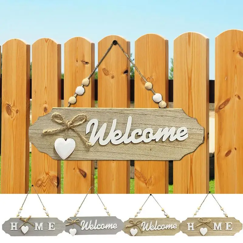 Welcome Sign For Wall Wood Welcome Sign Home Decor English Letter Design Wall Sign Decor Holiday Hotels Ornament All Season