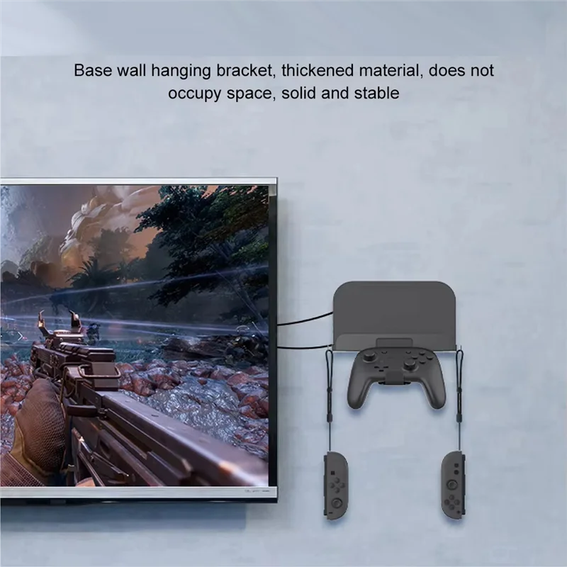 닌텐도 스위치 2 메탈 호스트 TV 박스 벽걸이형 수납 랙, 조이콘 후크 포함 벽걸이 홀더 스탠드 -AAA