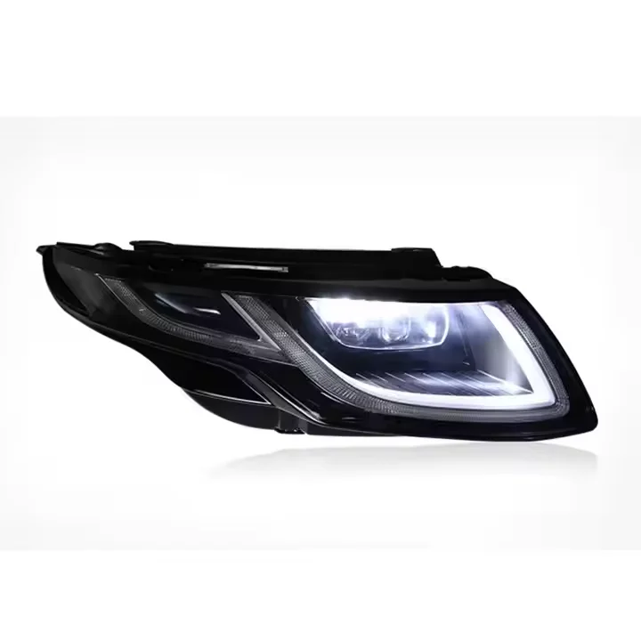 مجموعة المصابيح الأمامية SJC لسيارة رينج روفر إيفوك 2013-2017 مُعاد تركيبها جديد LED أضواء النهار الجري المصباح التوصيل والتشغيل