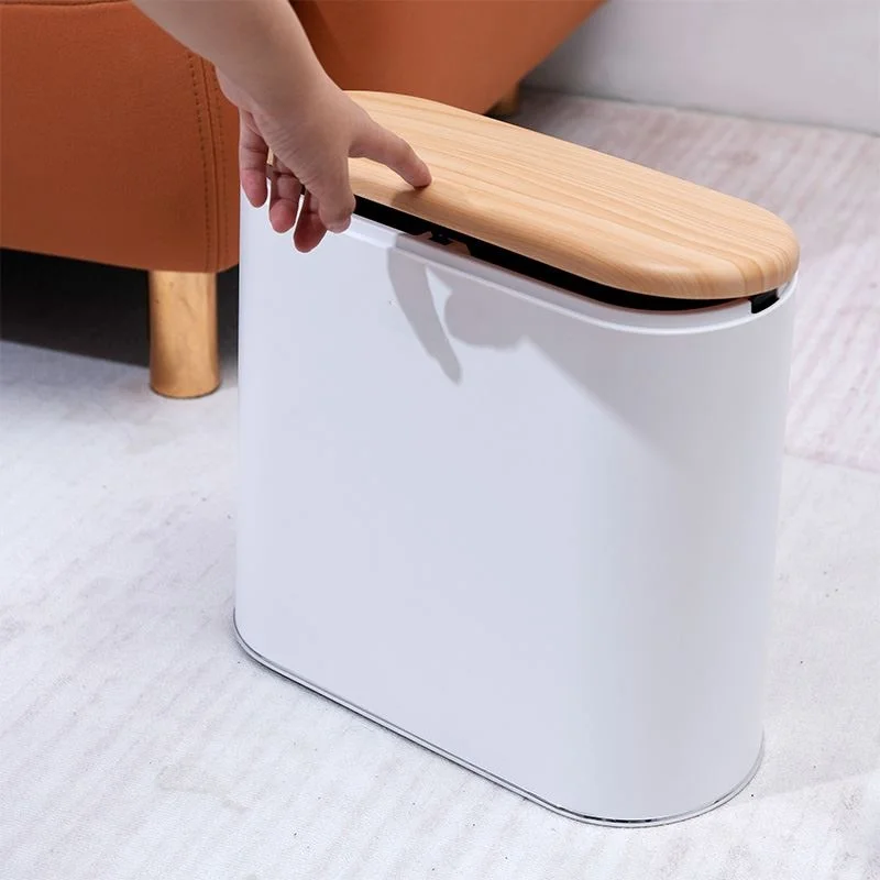 

Элитное узкое мусорное ведро для ванной комнаты с держателем для туалетной бумаги, с нажимной крышкой, для гостиной, бытовое, для отходов, в виде бочки для туалетной бумаги