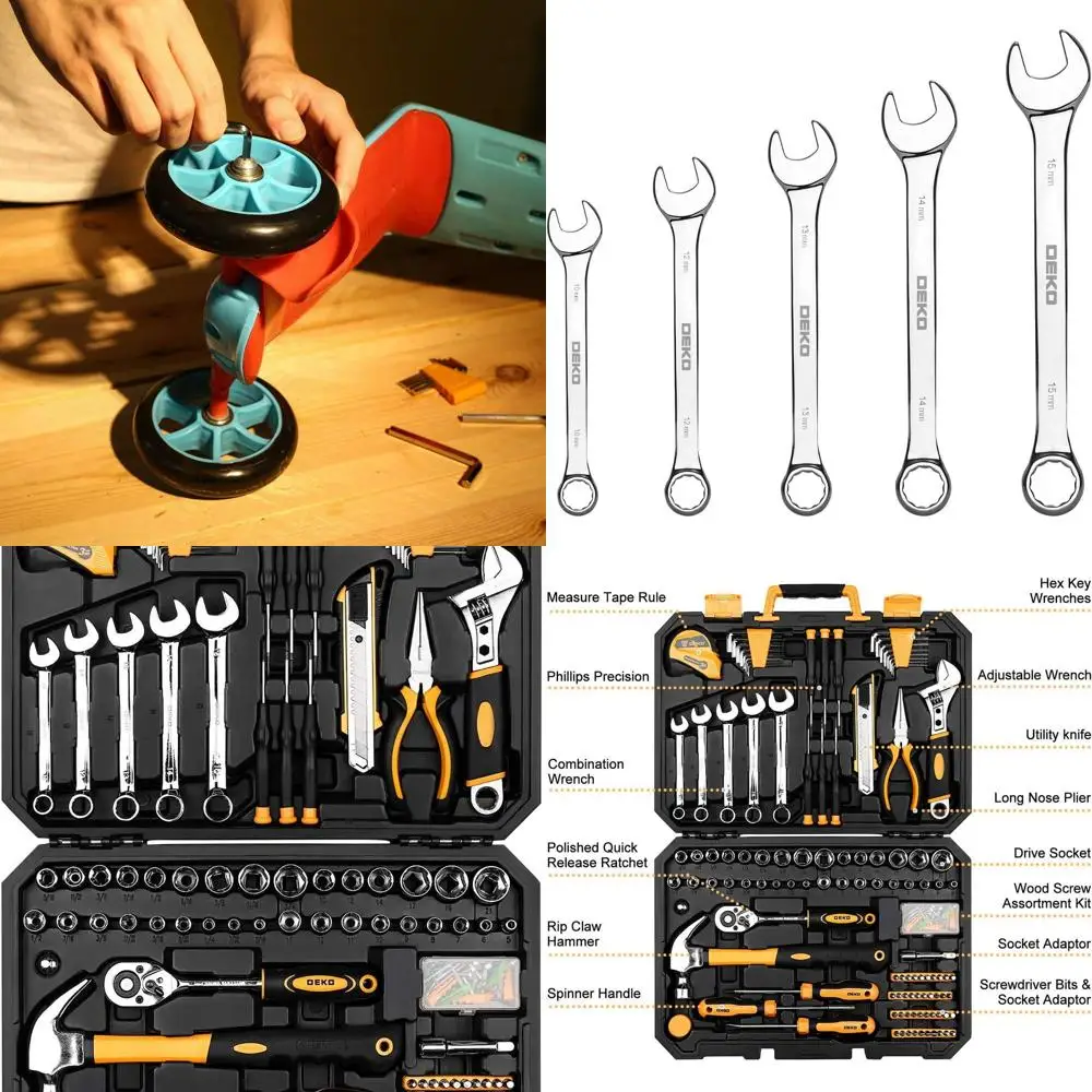

158 Piece Tool Set-General Household Hand Tool Kit,Auto Repair Tool Set, with Plastic Toolbox Storage Case