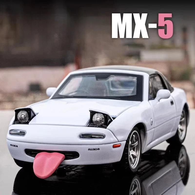 

1:32 MX-5 RX-7 Alloy Die Cast Toy Car Model Sound and Light Pull Back Children's Toy Collectibles Birthday gifts