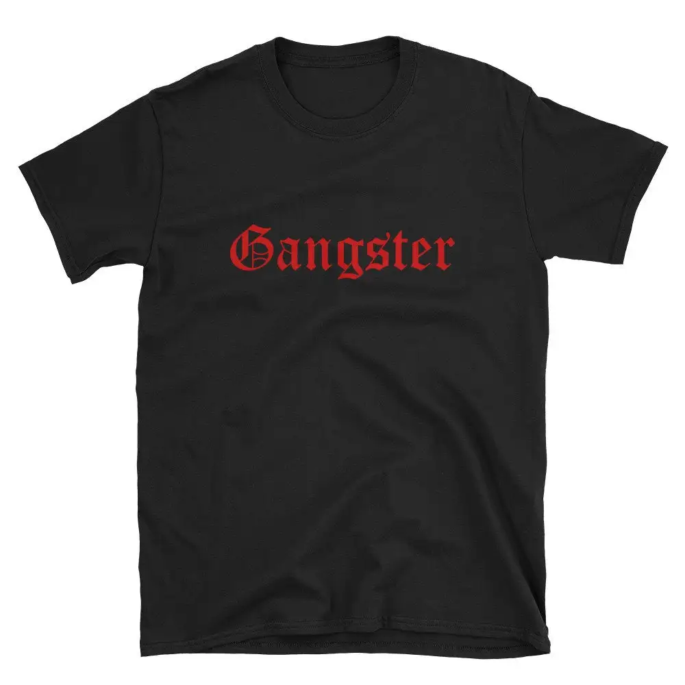 Gangster in Red Old English T Shirt Jersey Shore DJ Pauly D Men's  or