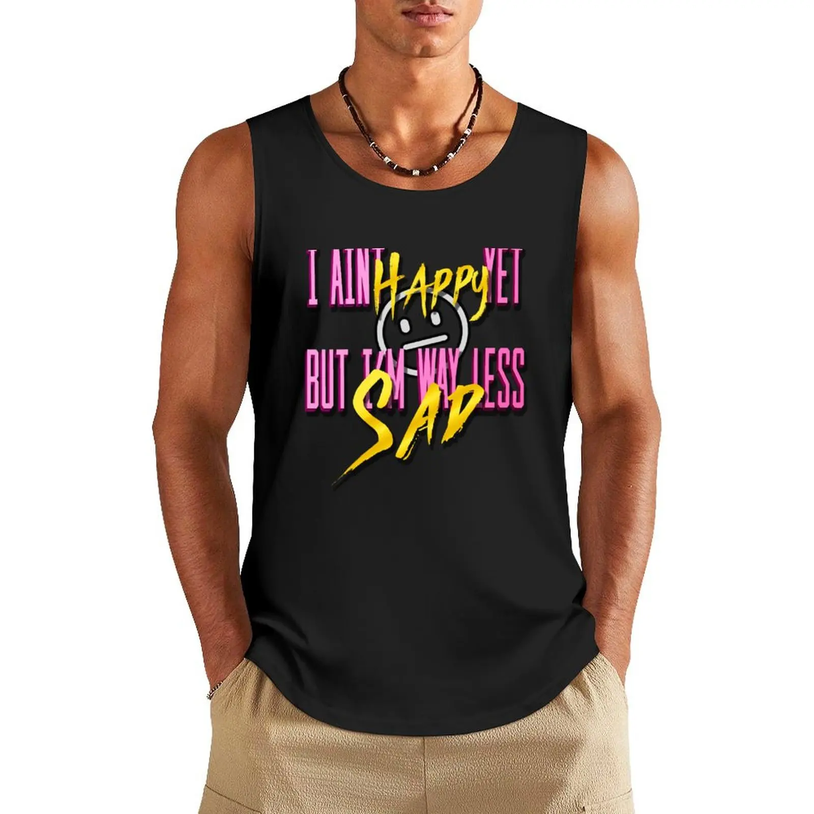 

way less sad by ajr Tank Top cotton t-shirts man men gym gym accessories men anime clothes
