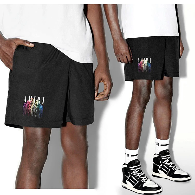 

Tagkita Men's Rainbow Print Letter ort Pants Loose Summer Beach Sports Casual orts Polyester Fiber Youthful Vitali