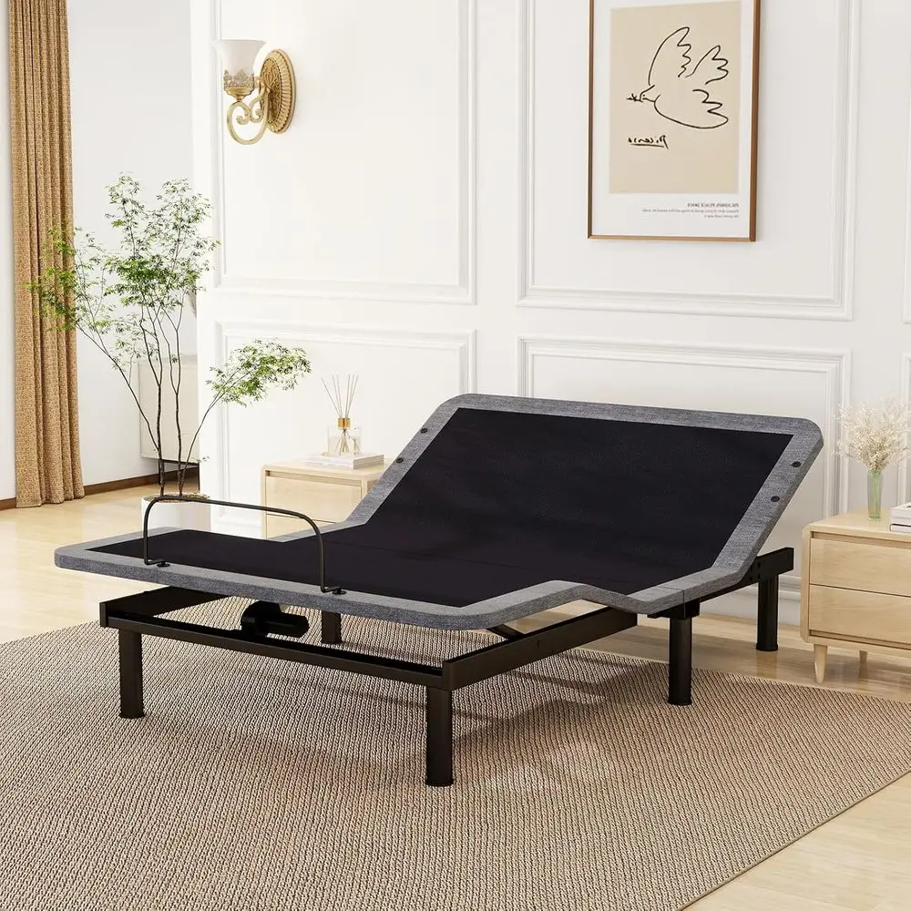 

Thickened Ergonomic Adjustable Bed with Wireless Remote, Separate Footrest, Massage, Zero Gravity, USB Ports, and Sturdy Metal B