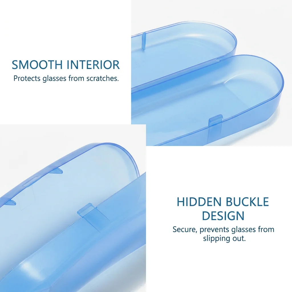 Estuche rígido azul para gafas – Protector y ligero - zdjęcie 1