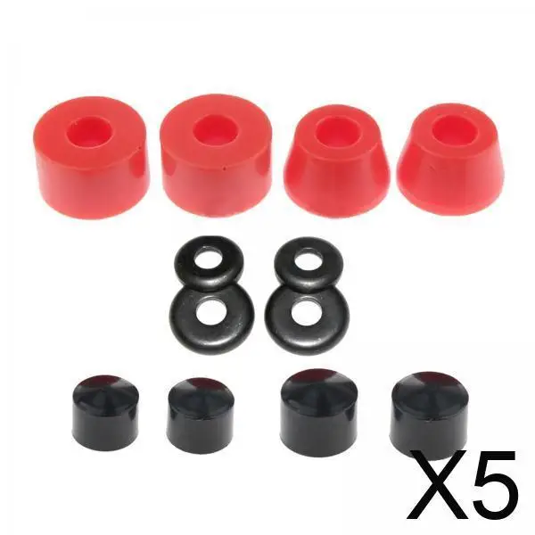 

5xSkateboard Bushing Replacement Cups Washers Longboard Rebuild Kit Red