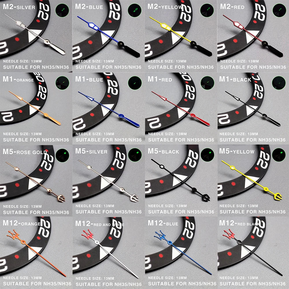 يد ساعة مضيئة للحركة ، إكسسوارات معدلة ، مرسيدس ، ثواني ، تناسب NH35 ، NH36 ، 4R