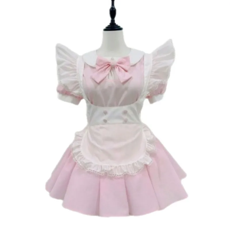 Anime Cute Maid Lolita Cosplay Costume Sweet Dress Outfit Waitress Uniform for Women Girls Comic Con Party Stage Roleplay - view 5
