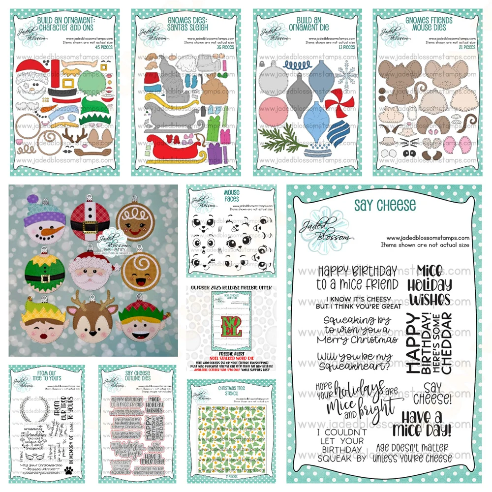 

Christmas Gnome Dies: Santa's Sleigh Character Add Ons Tree Dies Stencils Stamps DIY Scrapbooking New Year Holiday Greeting Card