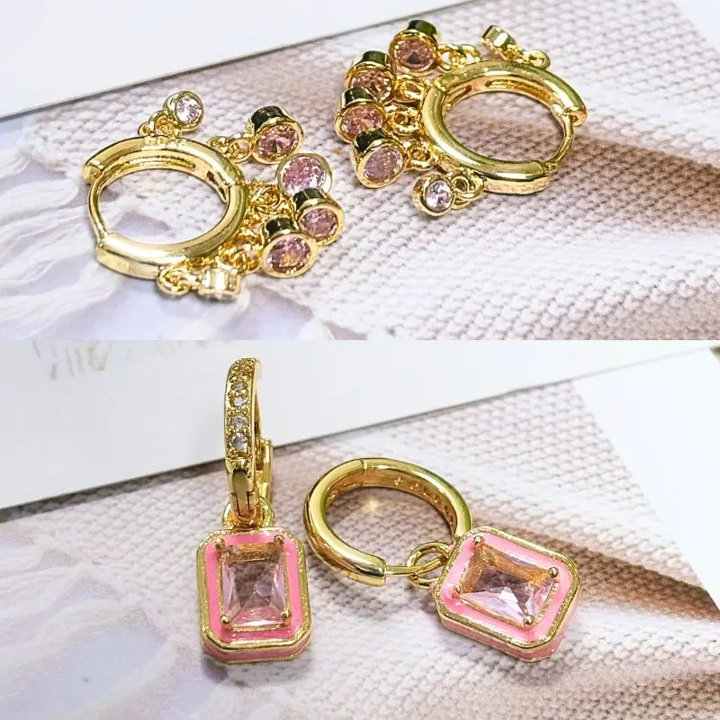 Cong Bông Tai Nữ Bạc 925 Tai Kim Thời Trang CZ Tinh Tế Trang Sức Nữ Ánh Sáng Bông Tai Cao Cấp Quà Tặng Sinh Nhật