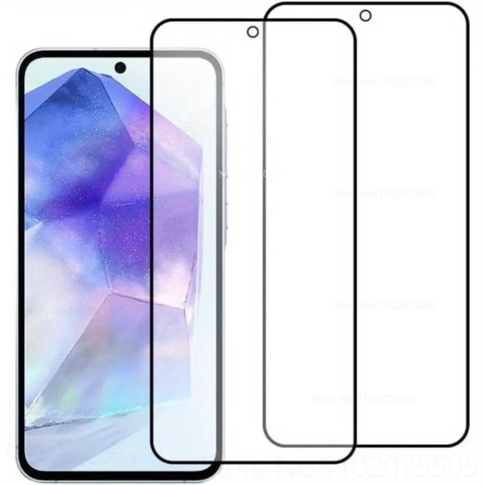 2 قطعة سهلة التركيب حامي الزجاج المقسى لسامسونج غالاكسي A07 A05 A06 A16 A17 A36 A33 A35 A54 A56 A50 A30 A31 A21 HD فيلم
