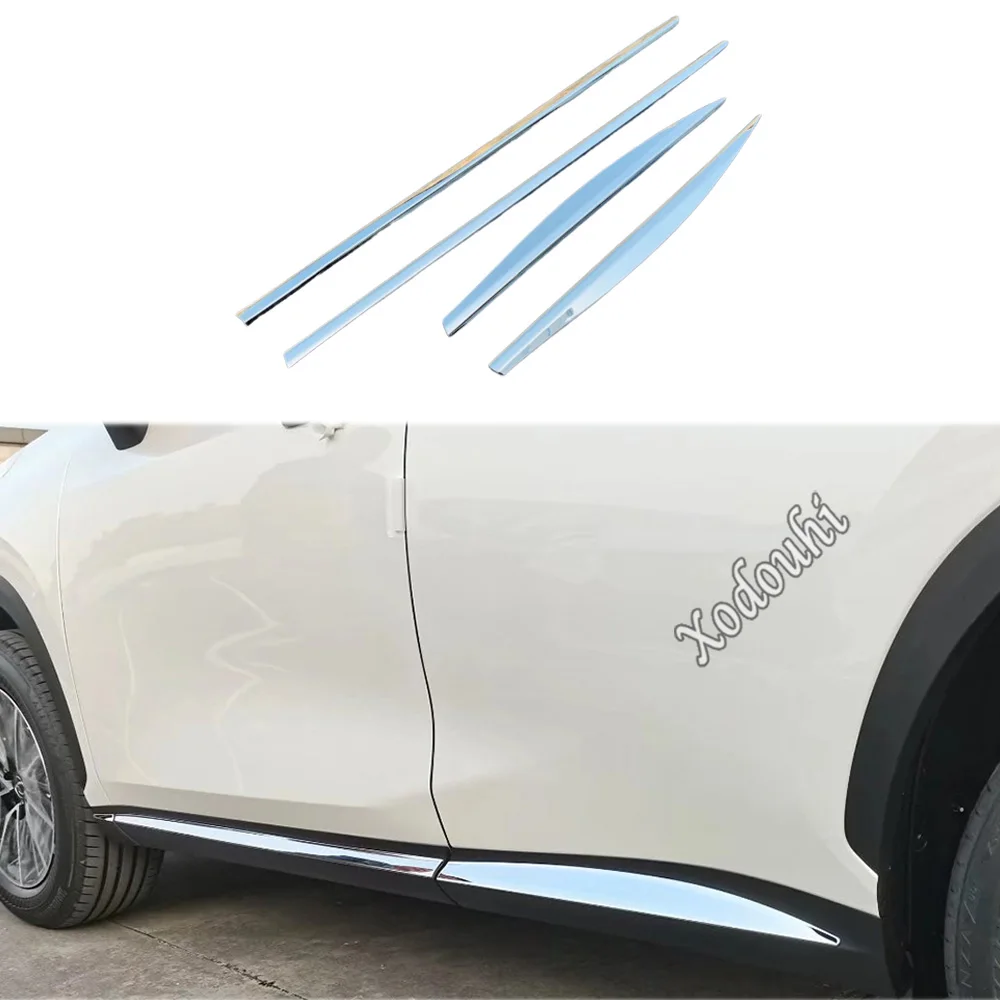 Car Side Door Body Molding Trim Covers For Lexus NX 250 260 350h 350 F 2022 2023 2024 Exterior Accessories Stickers 4Pcs