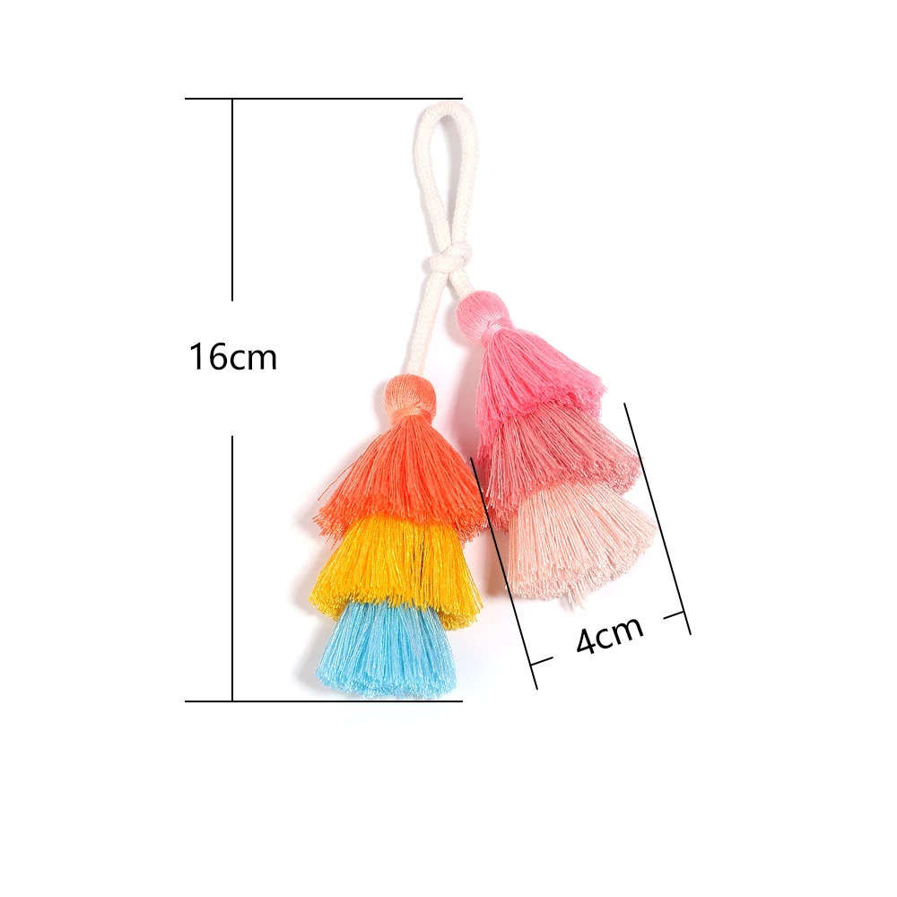 16cm Tassels Soft Elegant Handmade Silky Polyester Decoration Crafts DIY Jewelry Home Decoration Handbag Accessories