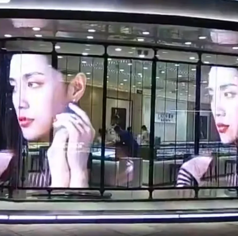 Shop Window Transparent Led Display Screen Transparent Glass Pantalla Led Video Wall for Indoor Advertising view 4