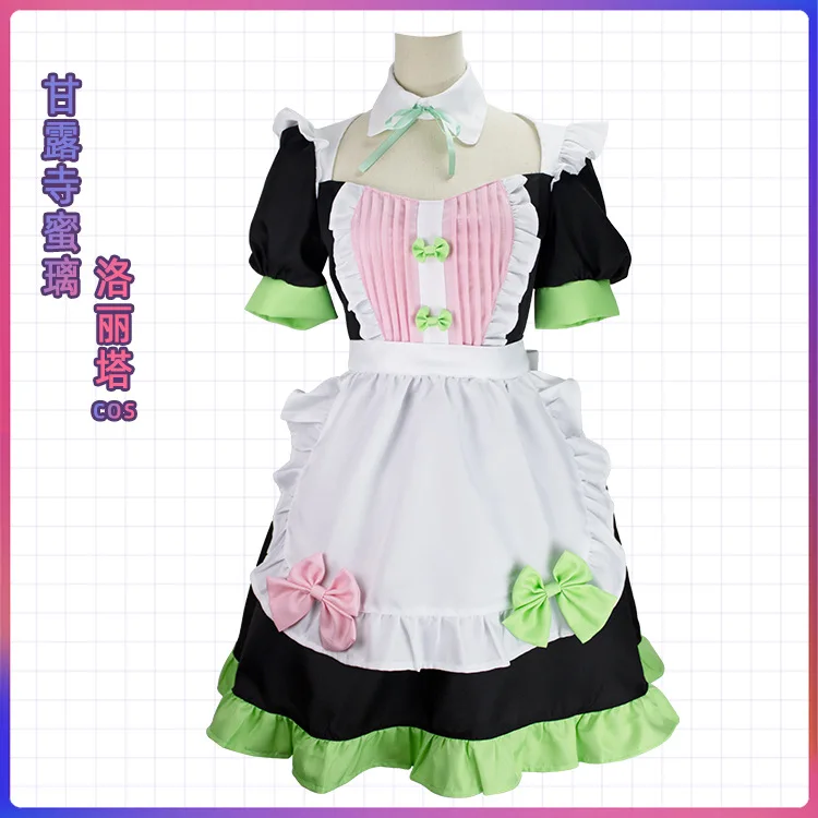 

Demon Slayer: Ganlu Temple, Mili cosplay, cat ear maid costume, Lolita cosplay, role-playing