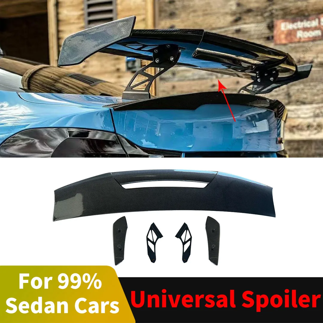 

Styling Rear Trunk Spoiler Wing Racing Decoration Boot Lip Tail Air Deflector For Sedan Cars MAD Tuning Accessories Splitter
