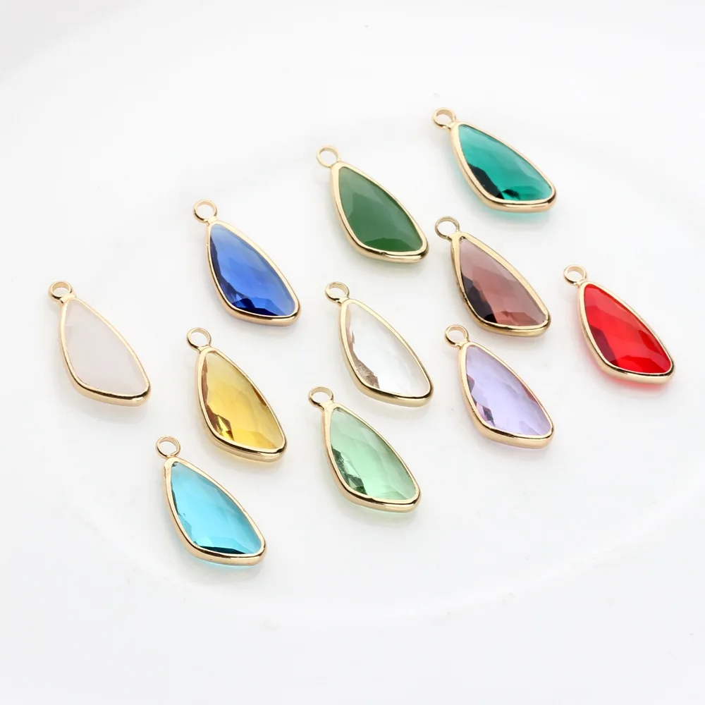 Exquisite Crystal Glass Charms Pendant for DIY Necklace Earring Decoration