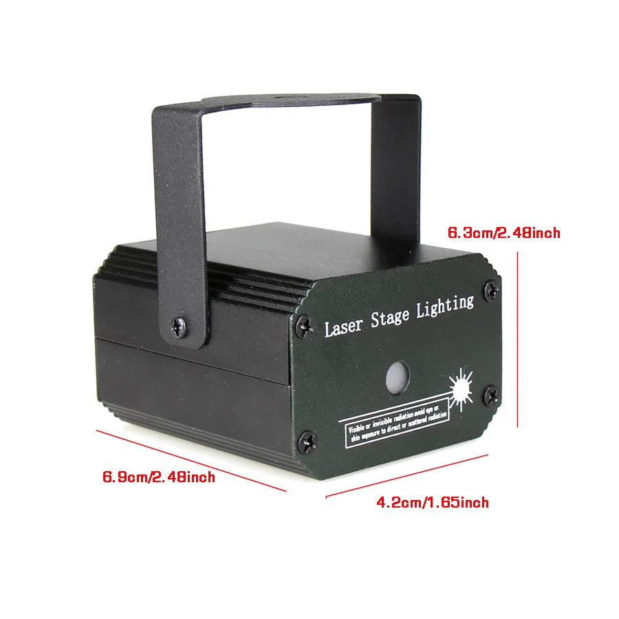 YB Rechargeable Battery Mini R&G Laser DJ Light Disco Full Stars Projector Firefly Dance Bar Party Xmas Stage Effect Lamp