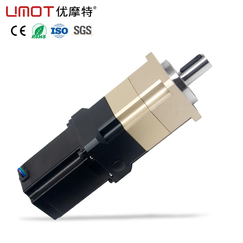 UMOT Backlash 5 Arcmin 57x76mm DC Hybrid Nema23 Stepper Motor with Planetary Helical Reducer Gearbox Ratio 3-100 Torque 4.7-42Nm