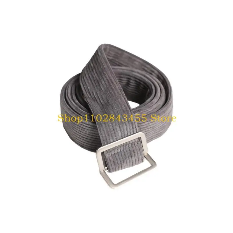 

49MC Регулируемый вельветовый ремень с гибким размером, удобная практичная ткань для повседневного использования для джинсов и