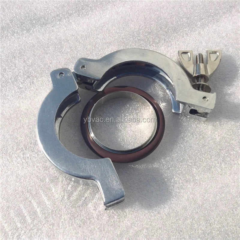 Semiconductor & Laboratory Vacuum Sealing System Aluminum Vacuum Clamps with Stainless Steel Centering Rings Metric Measurement