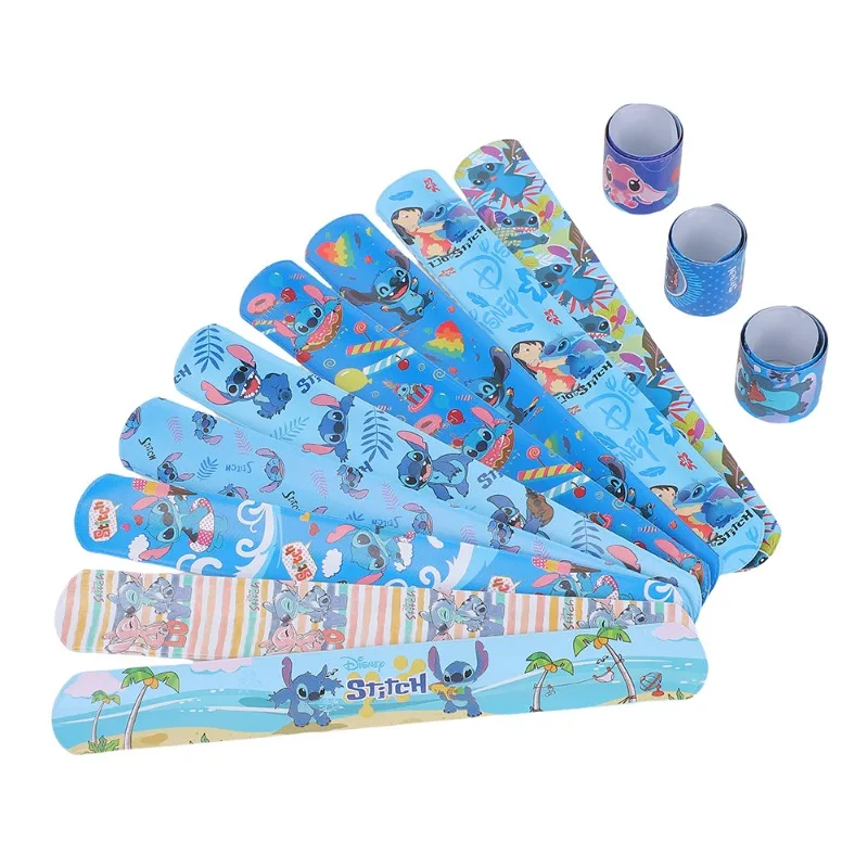 12PCS Lilo & Stitch Speelgoed Stitch Polsbandjes Een Vechtheid Van Anime Pop Tekens Kinderen pat cirkel Educatief Verjaardagscadeautjes