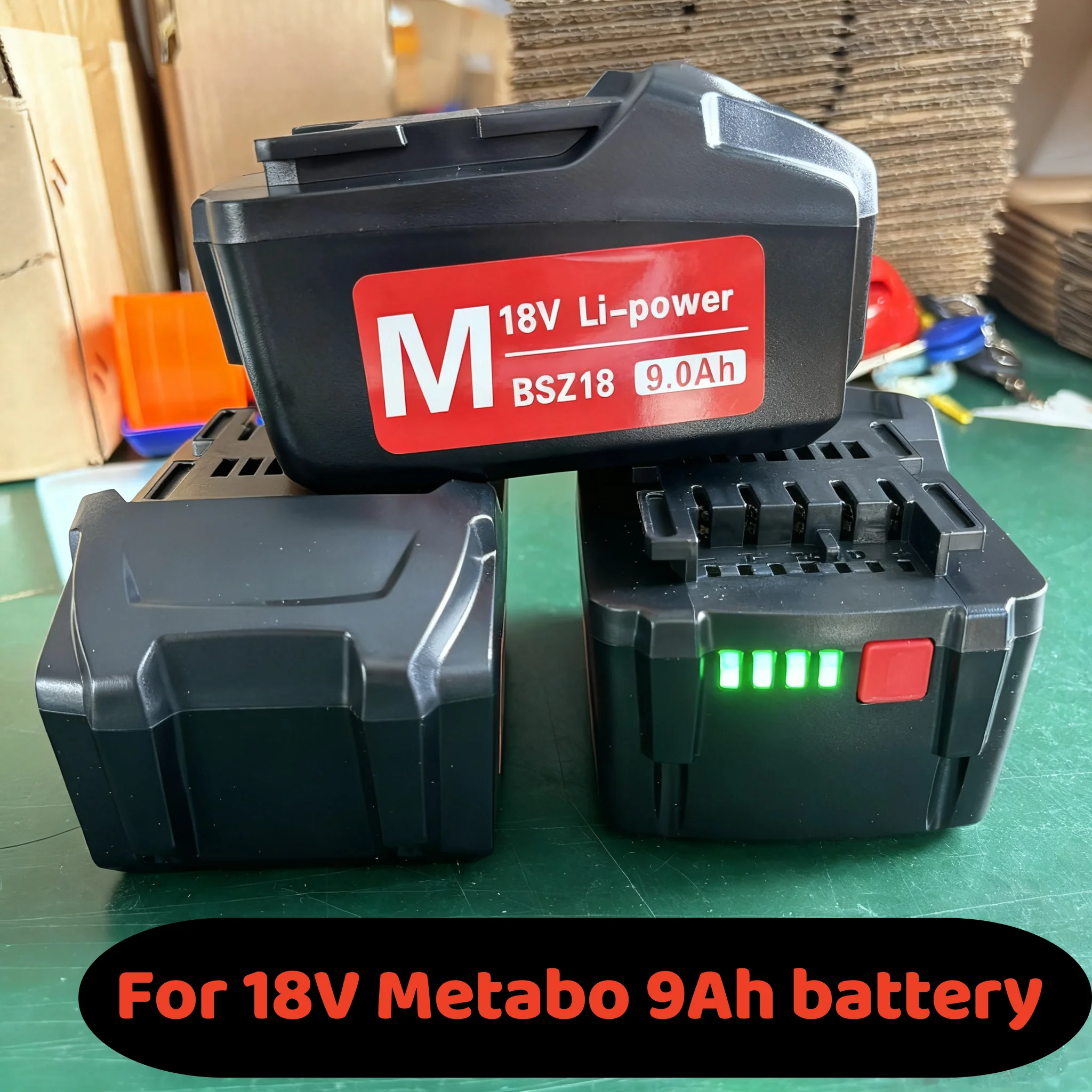 

18V Battery for Metabo Cordless Power Tool Drill Drivers Wrench Hammers for Metabo 18V Battery 9000mah 625592000 625591000