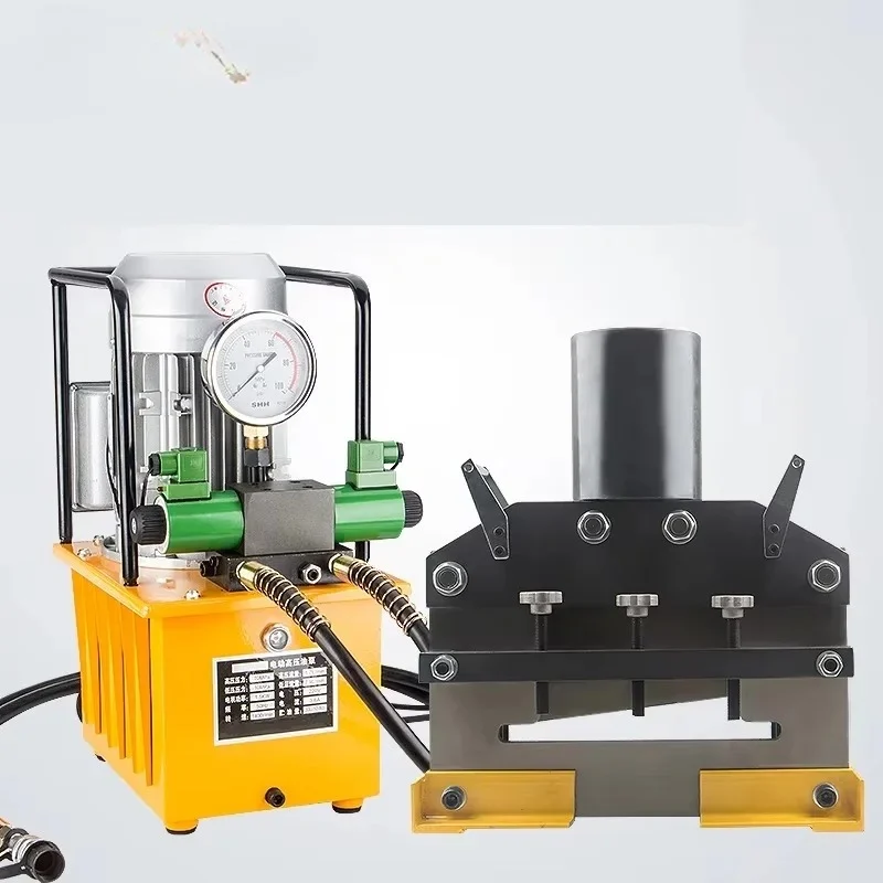 

300mm Electric Copper Bar Cutting Machine 220V Hydraulic Pump Station for Iron Steel Plate Busbar Rubber Making Machinery
