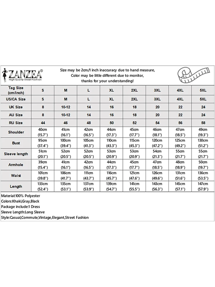 2025ZANZEA Stijlvolle Herfst V-hals Lange Lantaarn Mouw Jurk Vrouwen Maxi Jurken Elegante Effen Lange Gewaad Casual Losse Zonnejurk